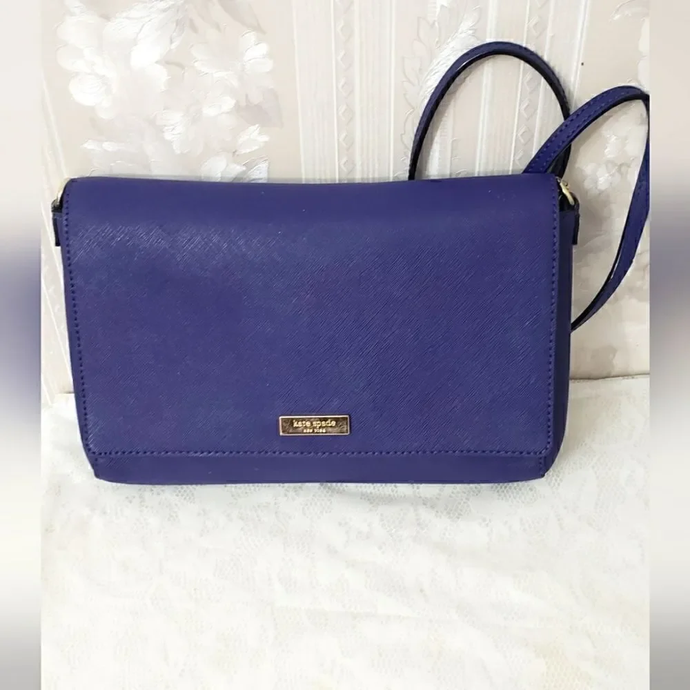 Kate Spade Chain Crossbody Bag EUC Purplish Blue